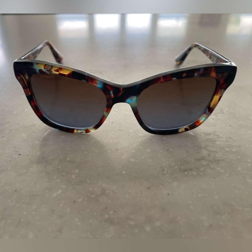 Prada PR 16PS Sunglasses - Havana Spotted Blue Brown Gradient
